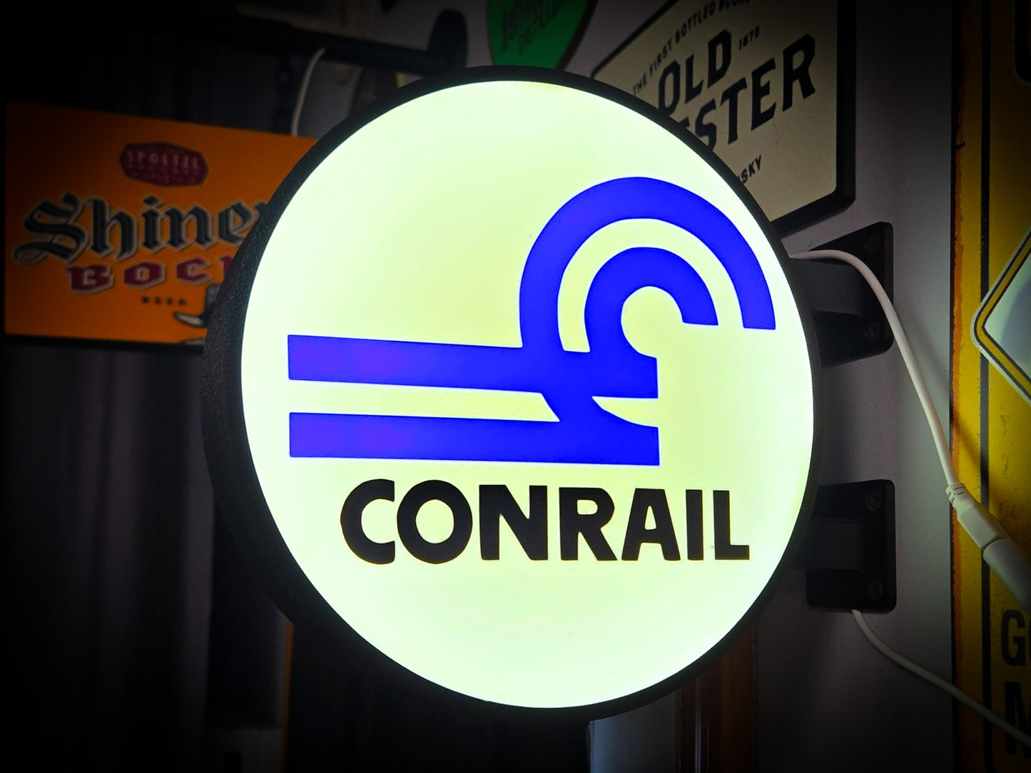 CONRAIL 12 Inch Light Box LED Sign 3D Printed Wall Decor Man Cave Garage