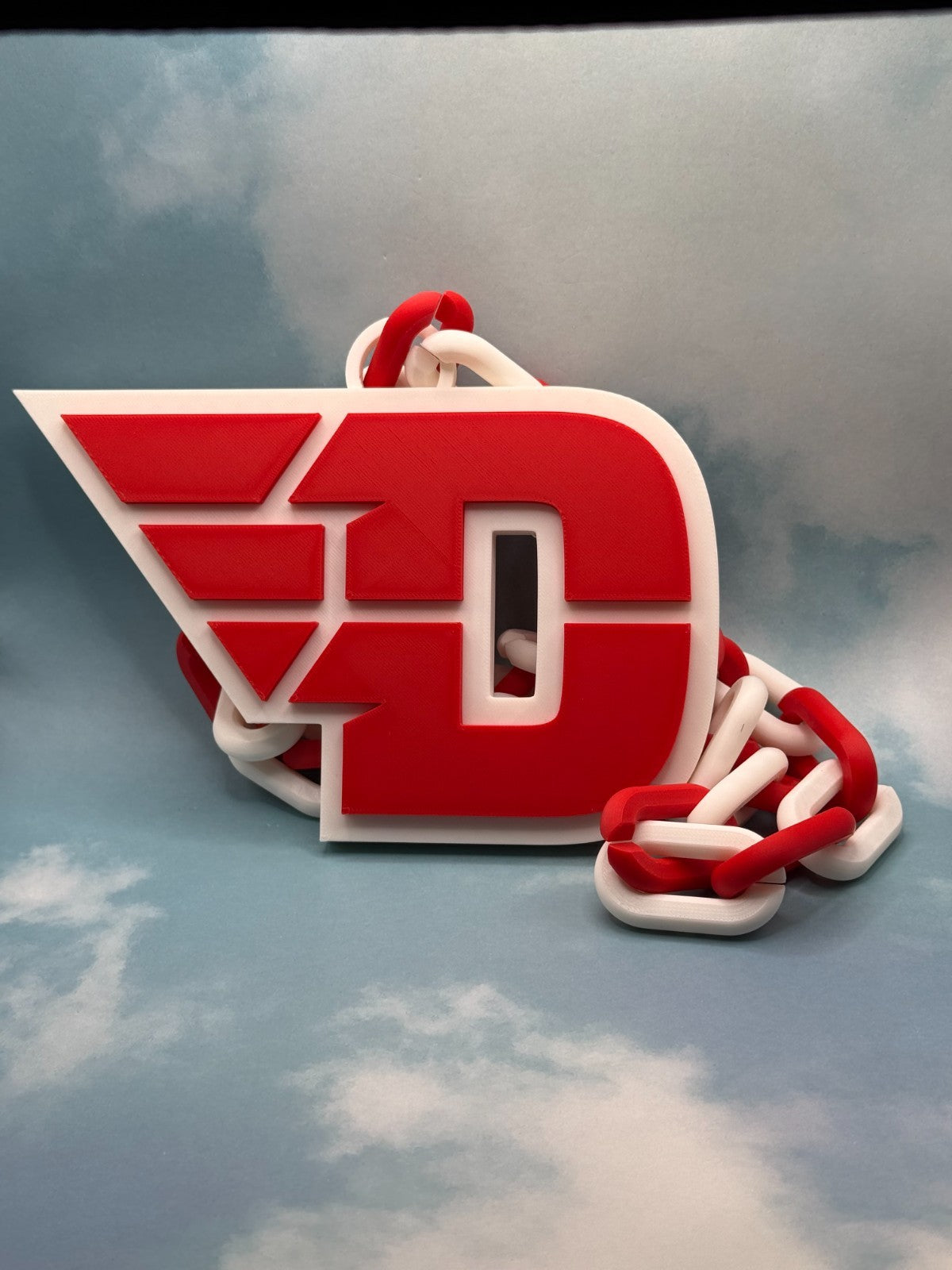 Dayton Flyers Oversized Necklace, Turnover Hype Chain Handmade 3D Printed