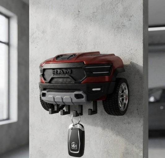 Custom 3D Printed RAM TRX Front Grill Key Holder - Red