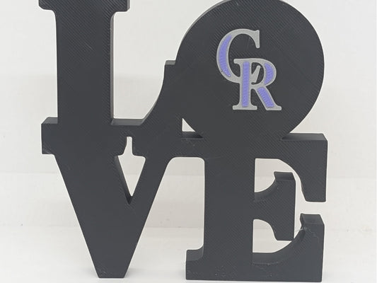 MLB Colorado Rockies Love Park Sign for Mancave 3D Printed Wall Sign