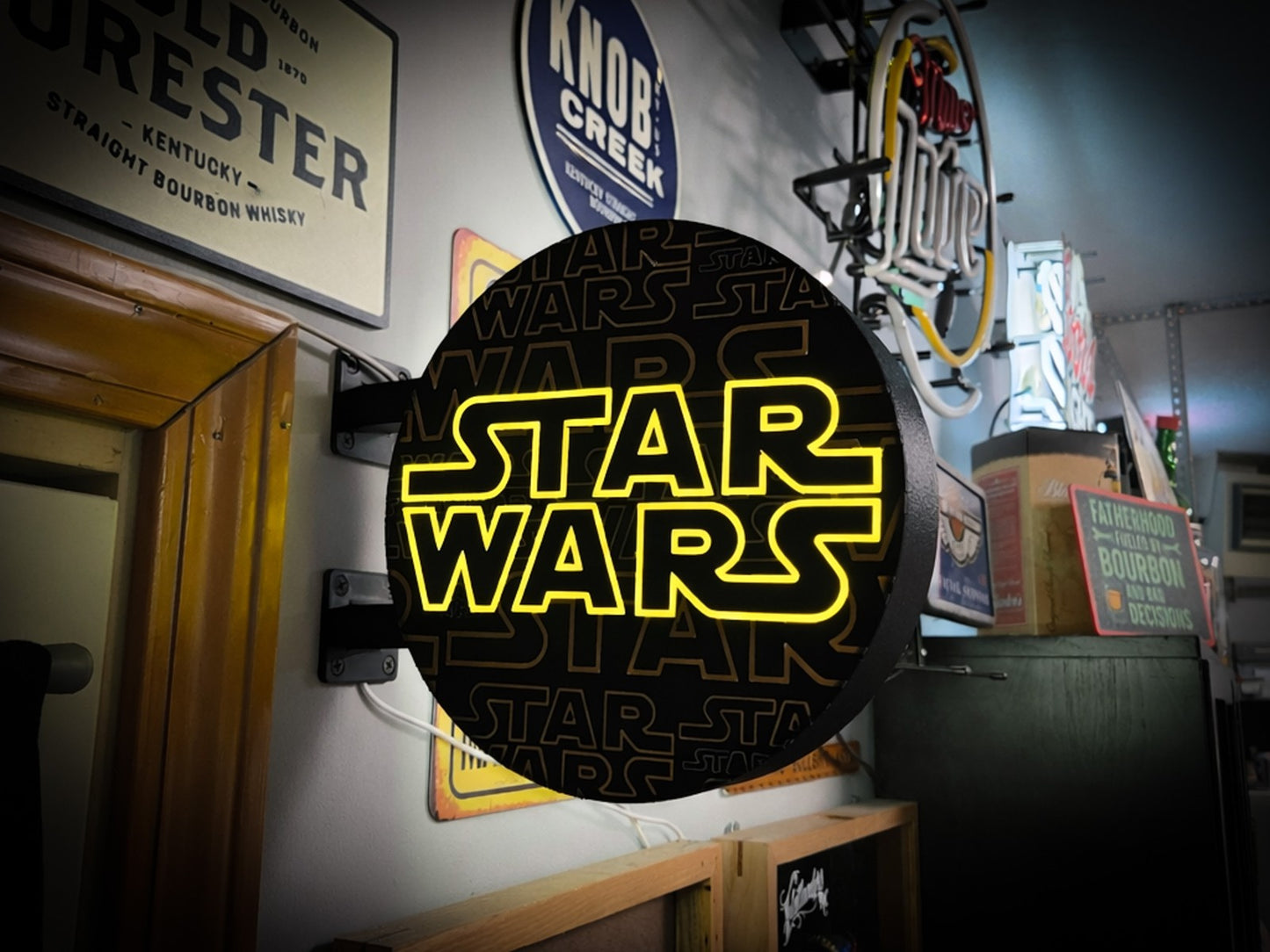 STAR WARS 12 Inch Light Box LED Sign 3D Printed Wall Decor Man Cave Garage