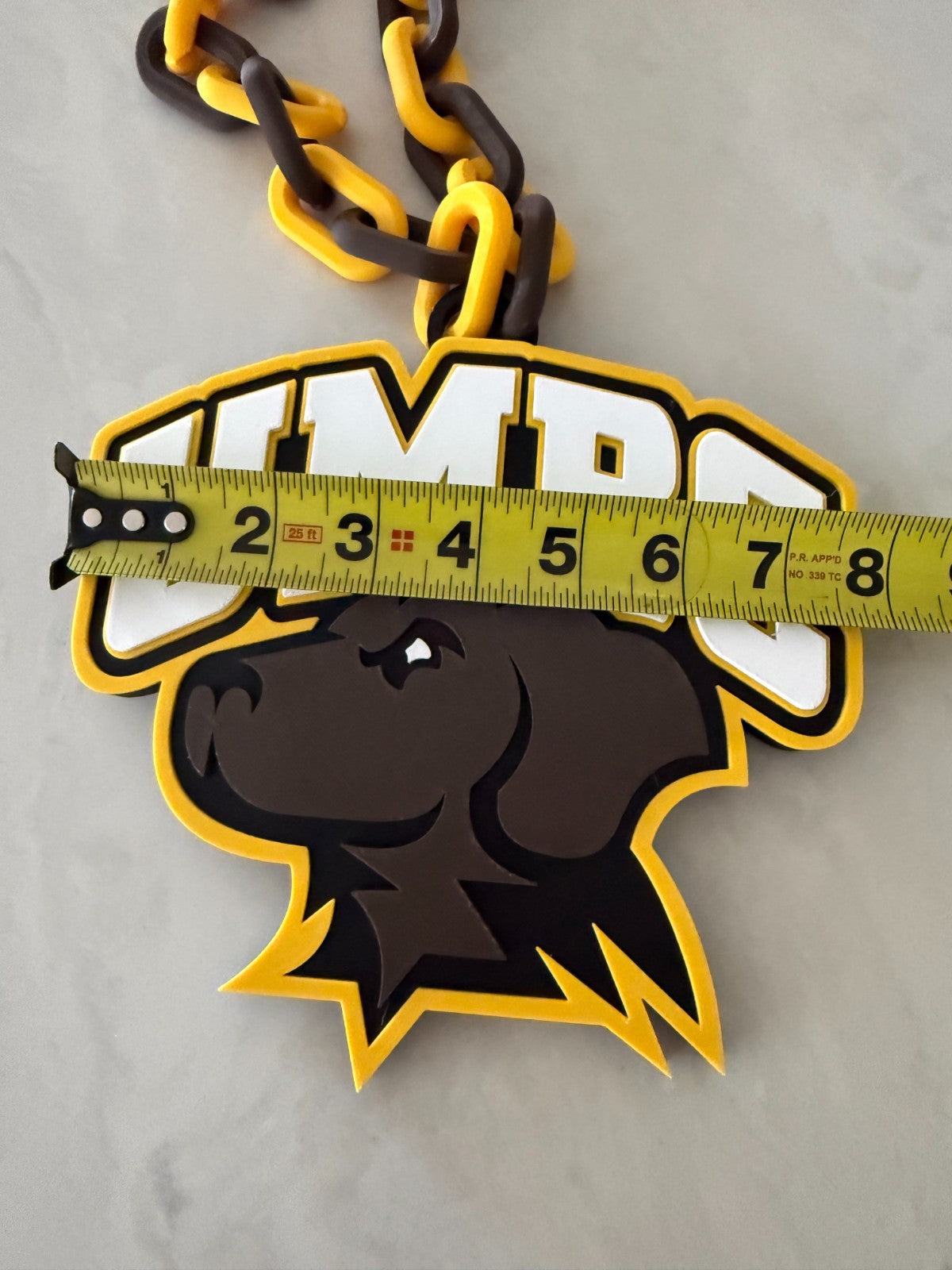 UMBC Retrievers Oversized Necklace, Hype Chain Logo Necklace 3D Printed Handmade