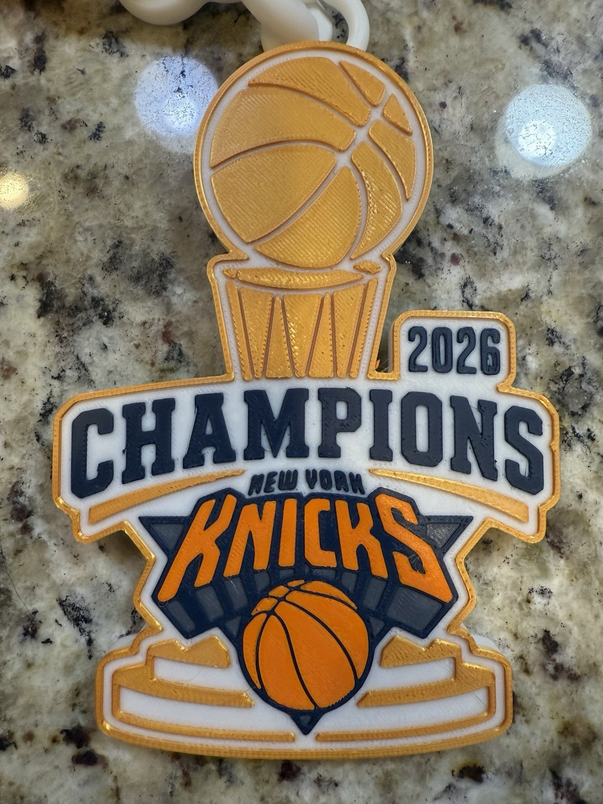 New York Knicks 2026 nba champions hype chain. 3d printed. pla