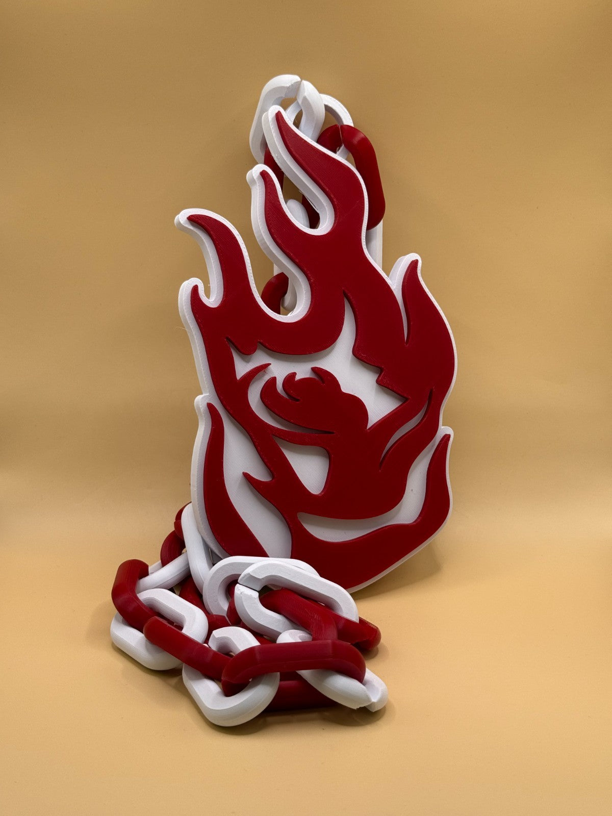 Portland Fire Oversized Logo Necklace, Hype Chain WNBA Handmade 3D Printed