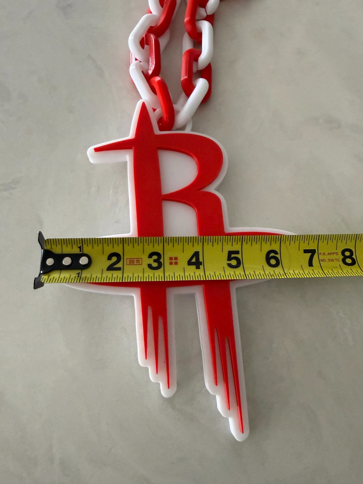 Houston Rockets Logo Oversized Necklace Pendant Handmade 3D Printed