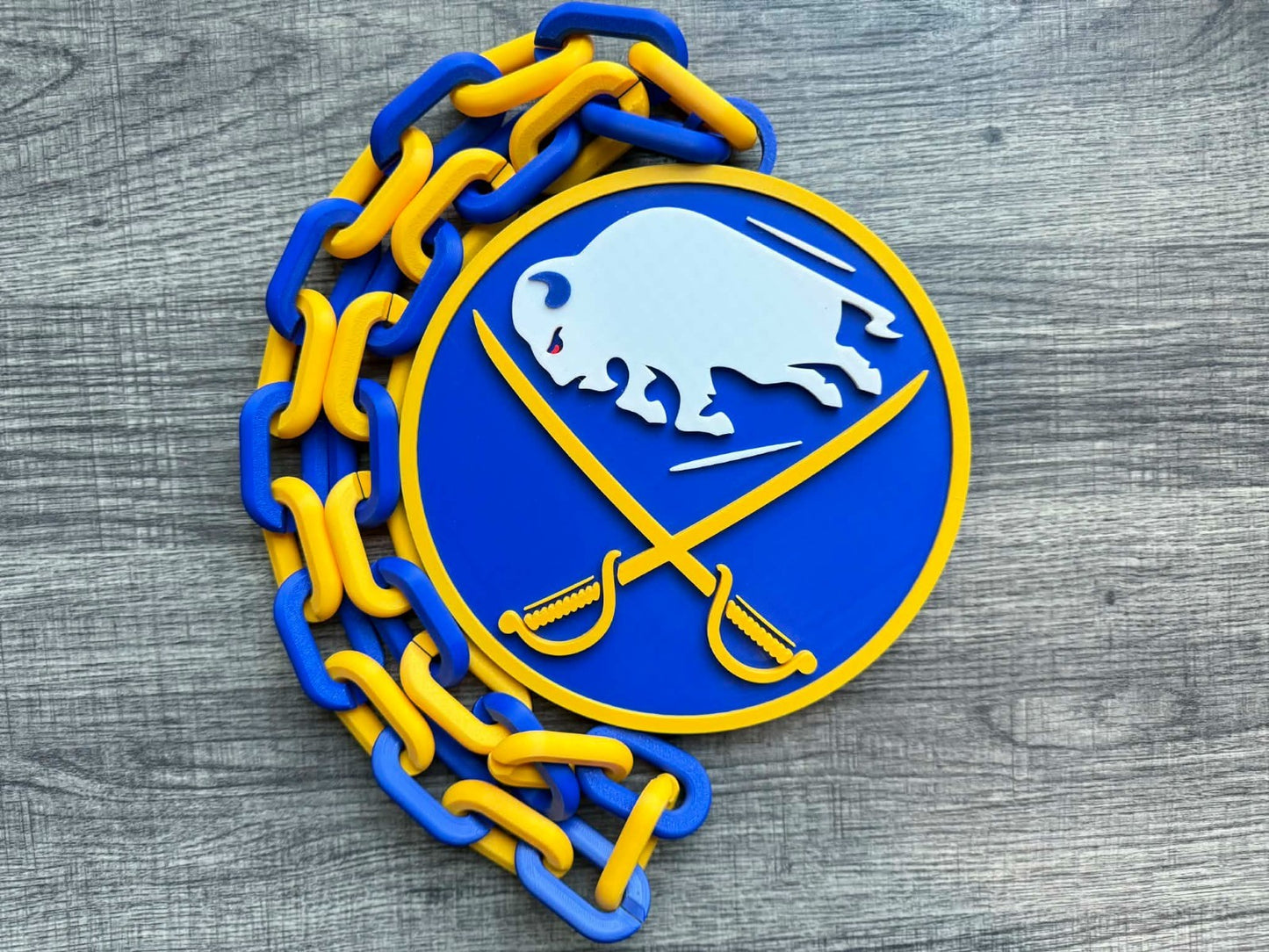 Buffalo Sabres Oversized Necklace, Hype Chain [Made To Order]