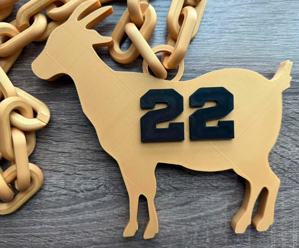 Caitlin Clark #22 Goat Necklace 3D Printed Sports Chain, Necklace [Made to Order