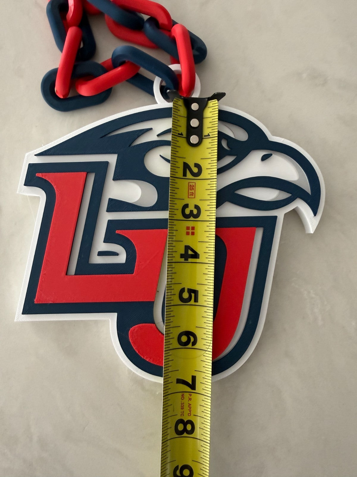 Liberty Flames Logo Oversized Necklace Pendant Hype Chain Handmade 3D Printed