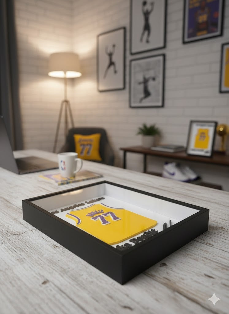 Lakers – Luka Doncic #77 Framed 3D Jersey Display (Collector’s Edition)