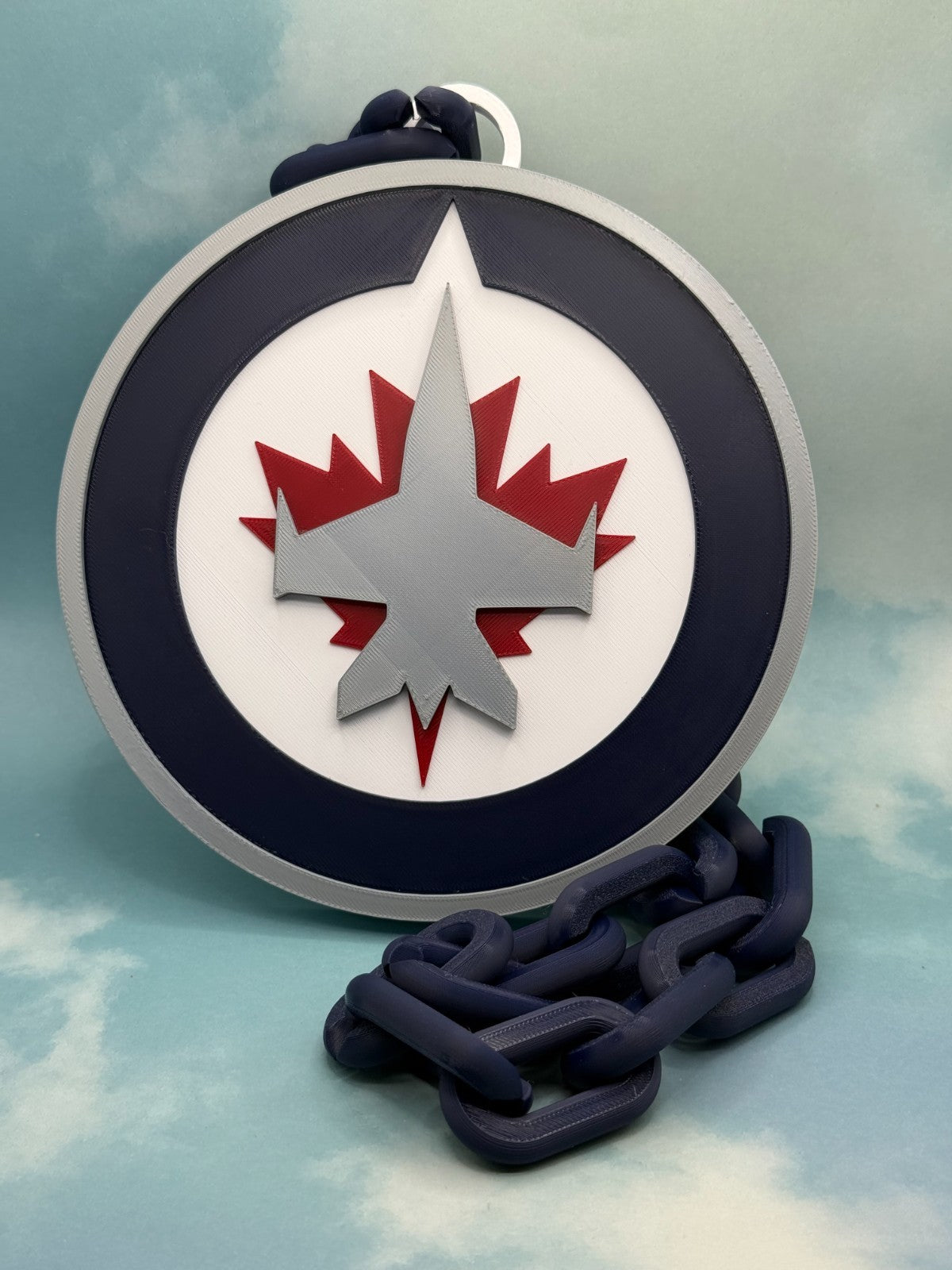 Winnipeg Jets Oversized Necklace, Fan Hype Chain "Fueled By Passion"