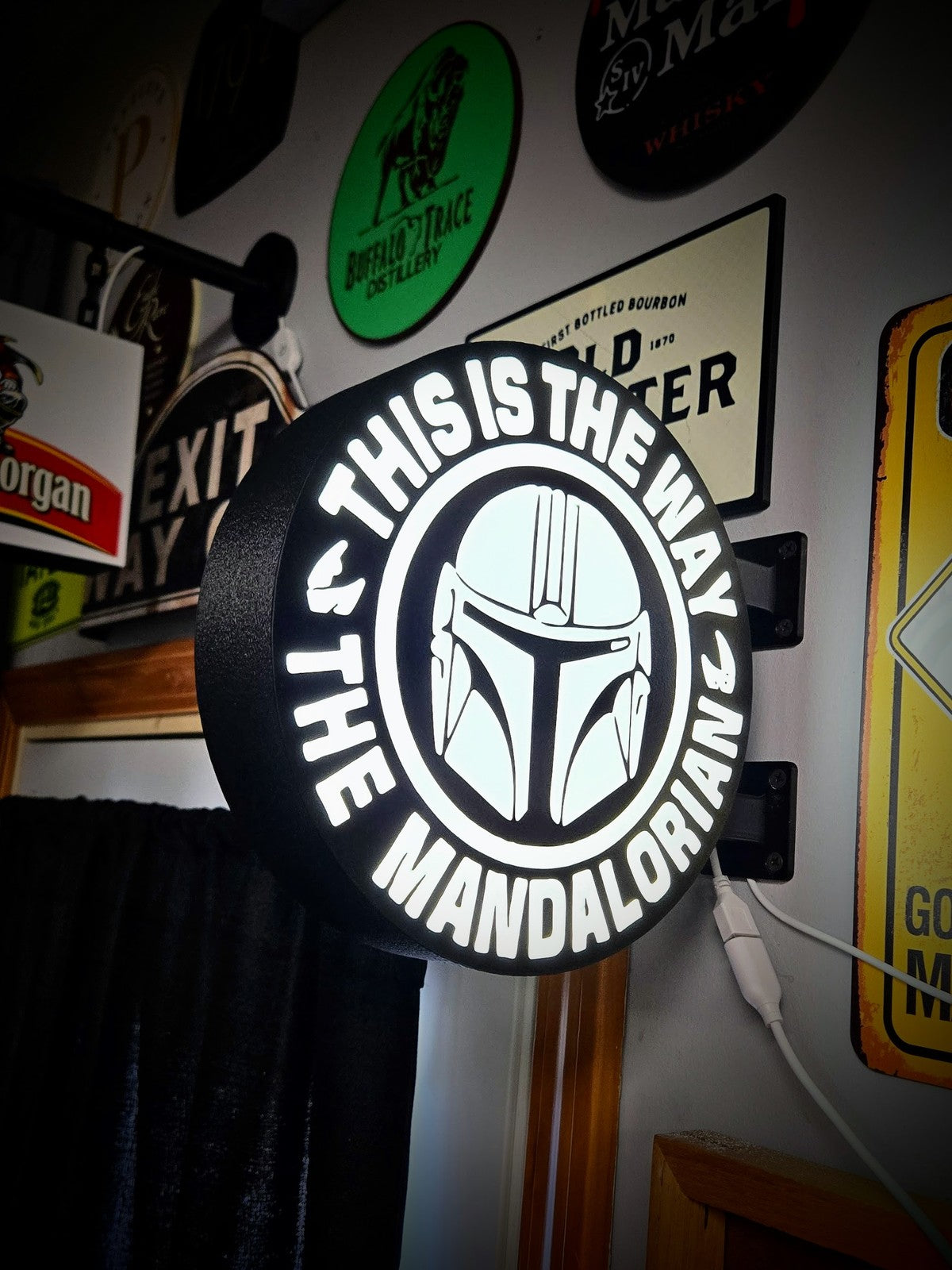 Mandalorian 2-Sided LED Lightbox 12 Inch Light Box LED Sign Wall Decor