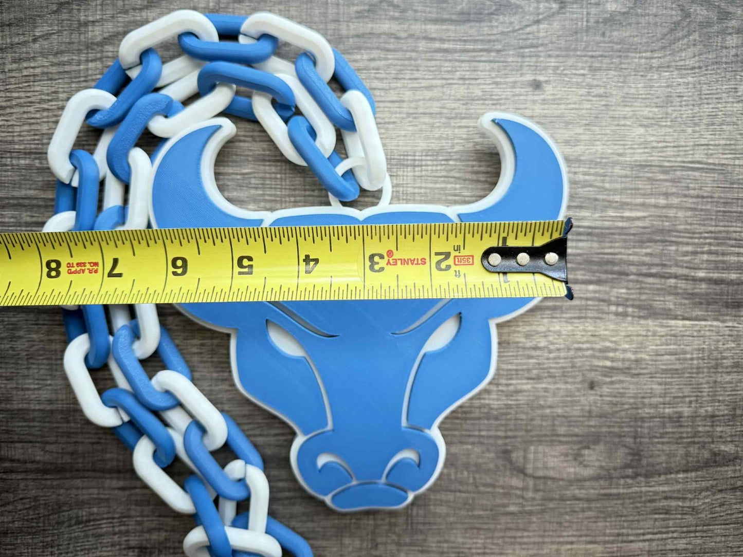 Buffalo Bulls Logo Oversized Necklace, Pendant Chain [Made To Order]
