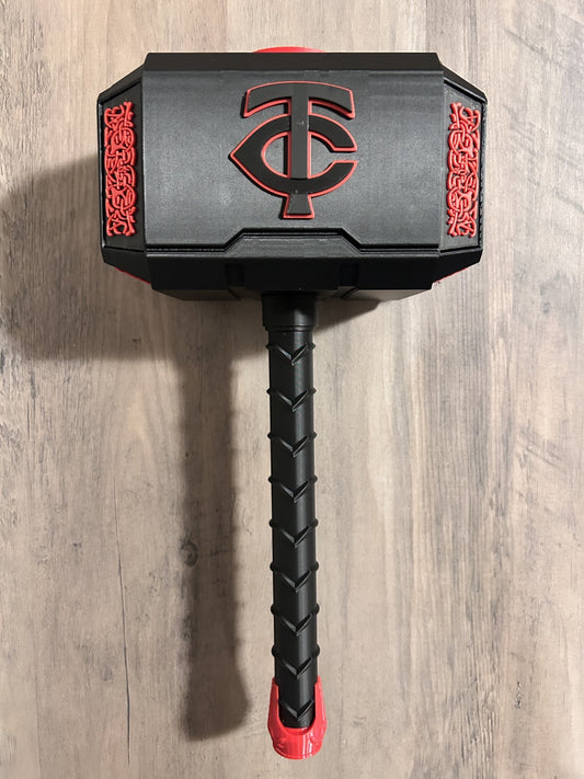 Eclipse Baseball Twins Themed Mjolnir Thor's Hammer