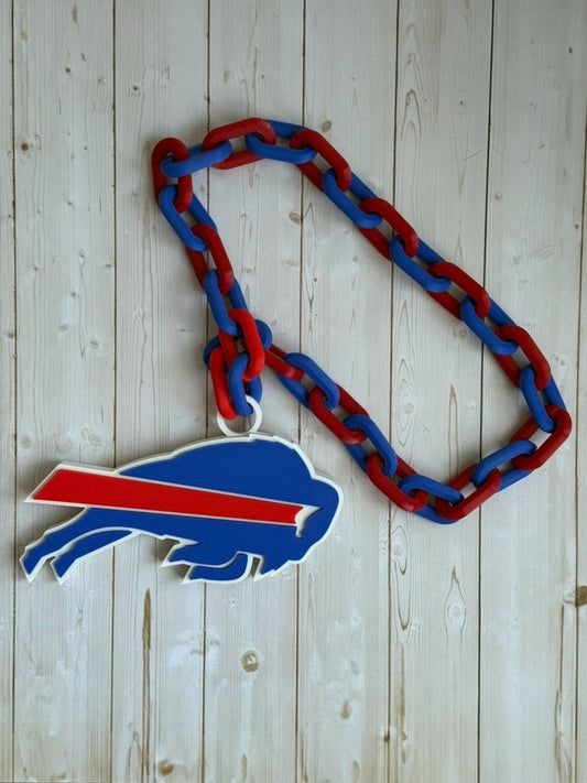 Buffalo BillsLogo Oversized Necklace, Pendant Chain "Bills Mafia"