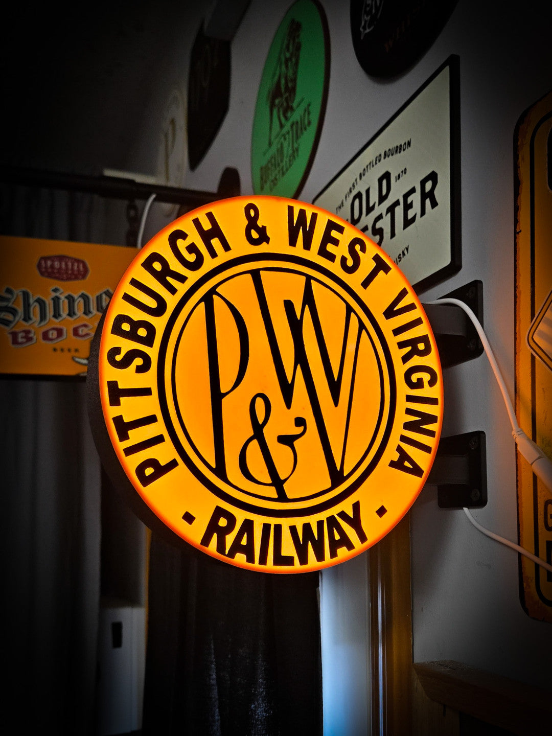PITTSBURGH & WEST VIRGINIA RAILWAY 12 Inch Light Box LED Sign Wall Decor