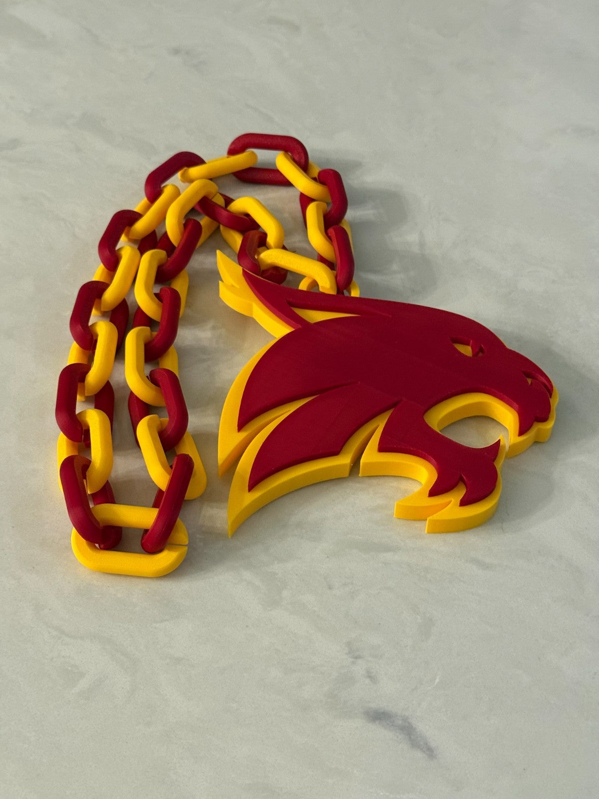 Texas State Bobcats Oversized Necklace, Hype Chain"Eat 'Em Up, Cats"