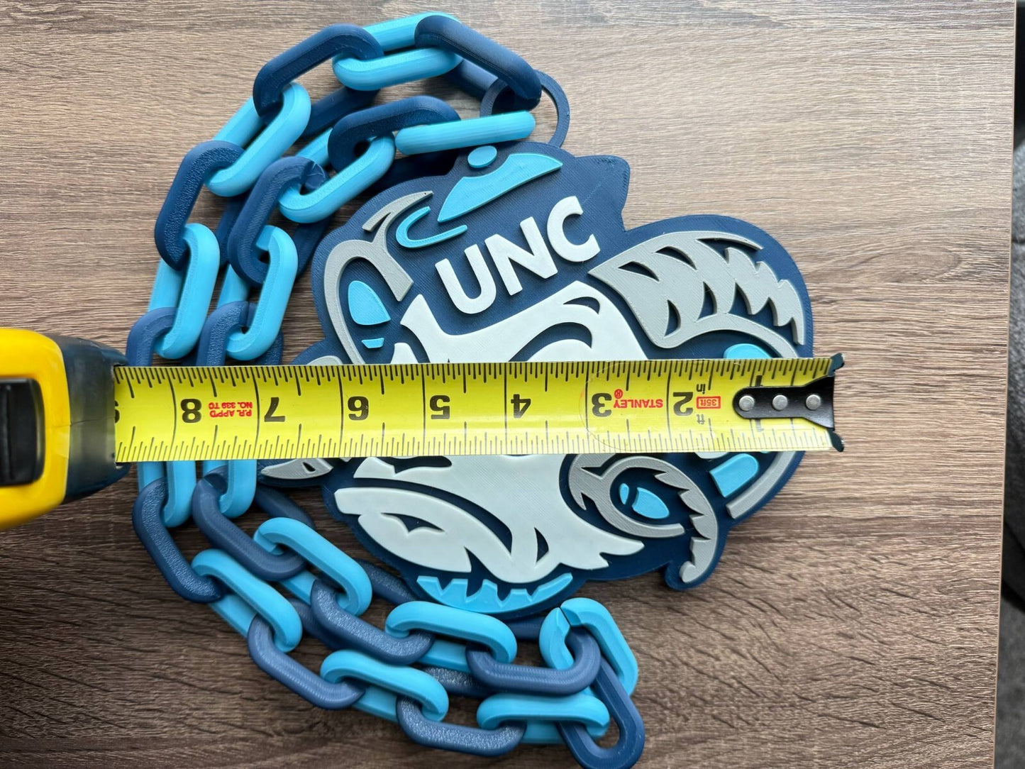 North Carolina Tar Heels V2 Oversized Necklace, Hype Chain [Made To Order]