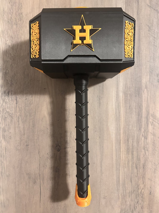 Eclipse Baseball Astros Themed Mjolnir Thor's Hammer
