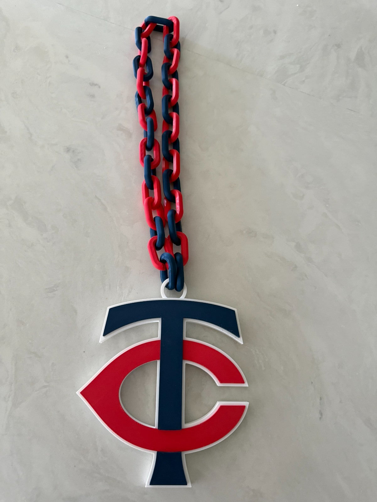 Minnesota Twins Oversized Turnover Chain Necklace, Pendant HandMade 3D Printed