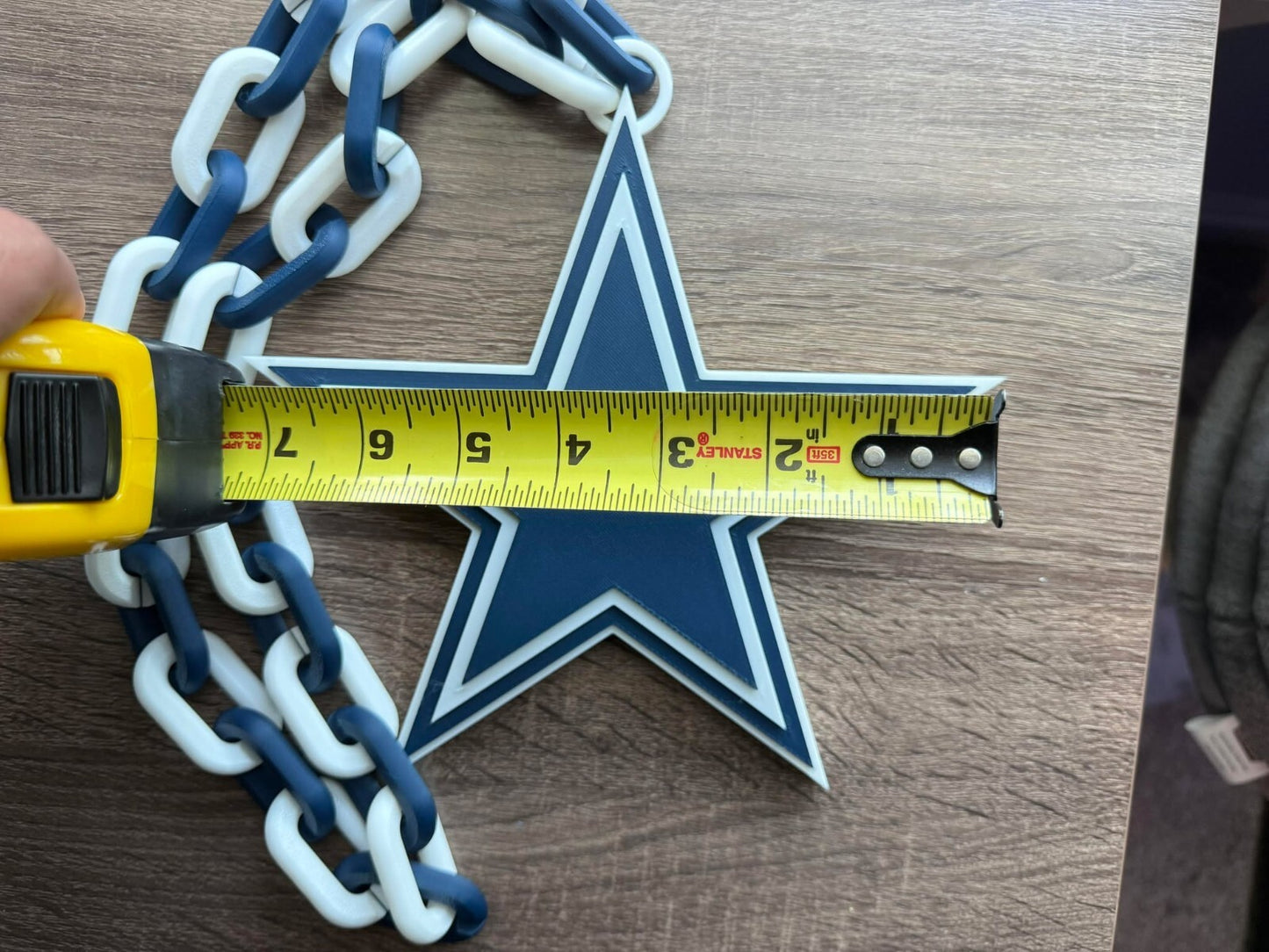 Dallas Cowboys Oversized Necklace, Hype Chain [Made to Order]