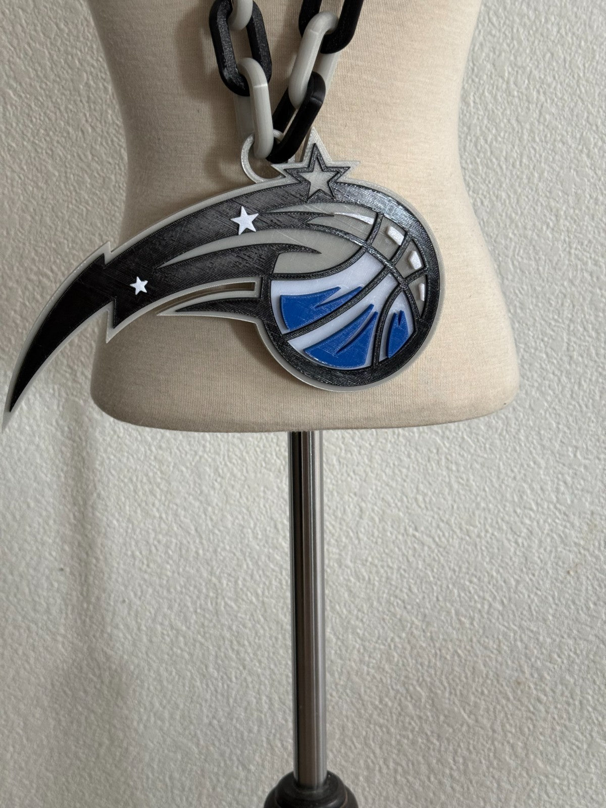 Orlando Magic Oversized Logo Necklace, Pendant Handmade 3D Printed