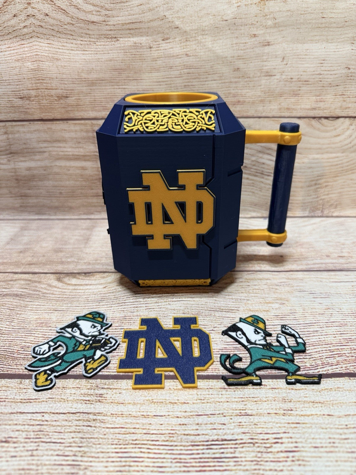 Notre Dame Fighting Irish Custom Mjolnir Themed Drink Koozie 3d Printed