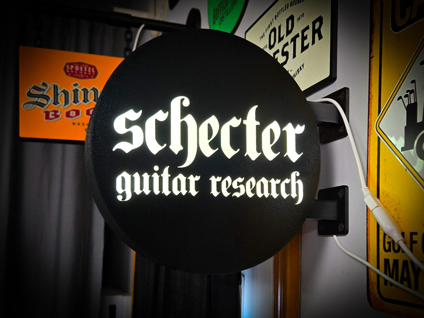 SCHECTER Guitar Research 12 Inch Light Box LED Sign 3D Printed Wall Decor