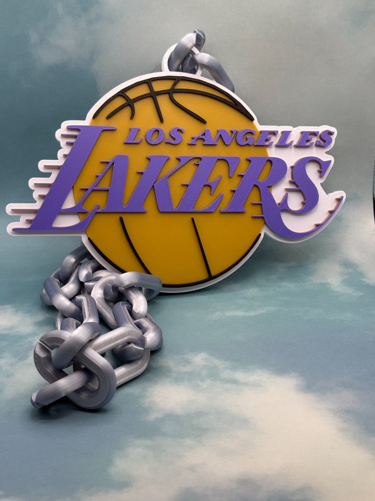 Los Angeles Lakers Fan Oversized Necklace, Hype Chain “Obsession.”