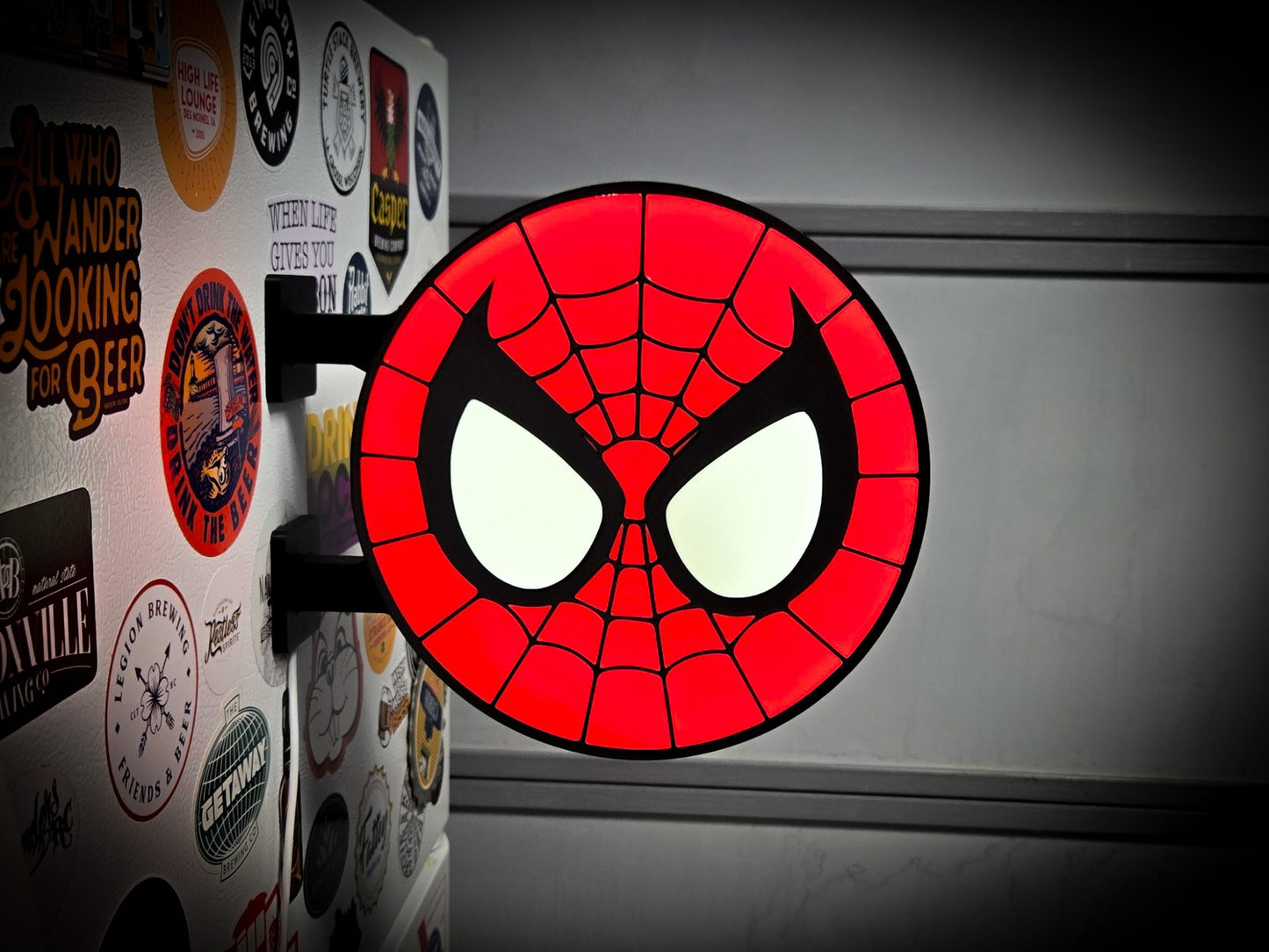 SPIDER-MAN 12 Inch Light Box LED Sign 3D Printed Wall Decor Man Cave Garage