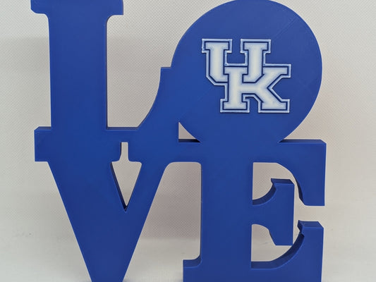 University Of Kentucky - Kentucky Wildcats Love 3D Printed Wall Sign