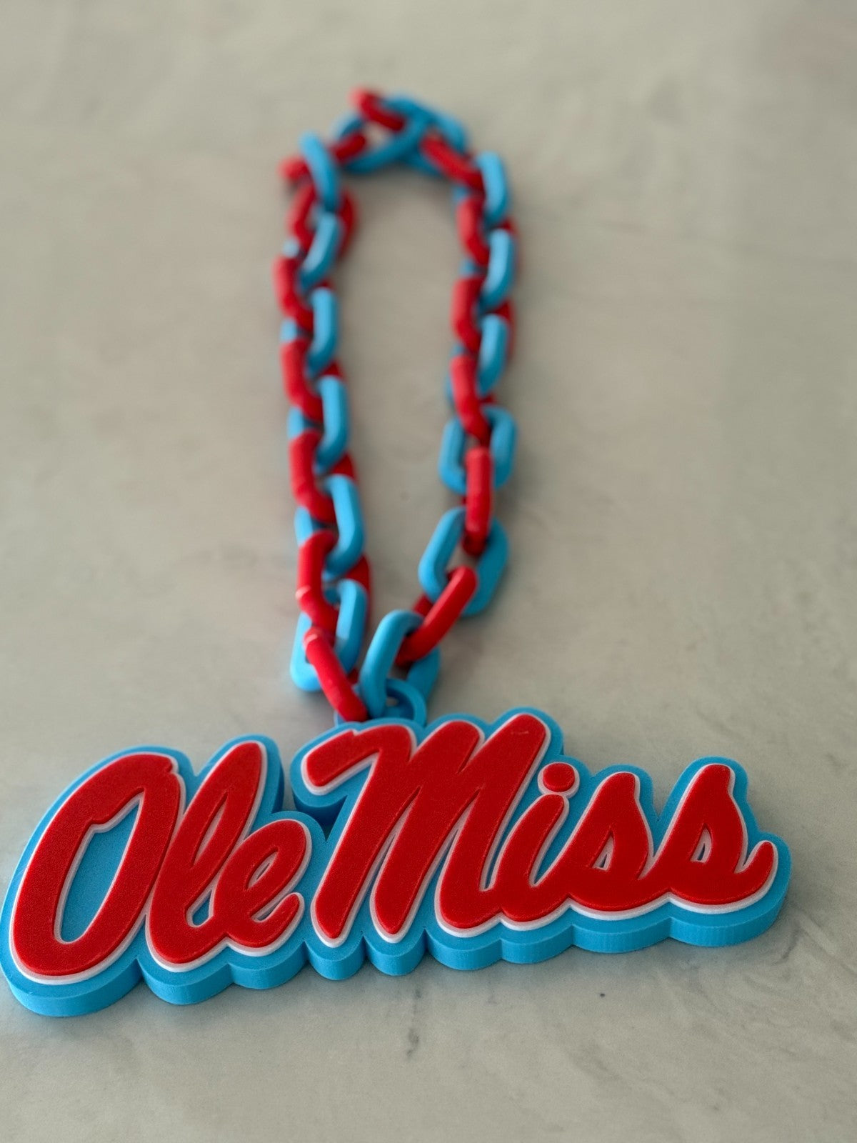 Ole Miss Rebels Logo Oversized Necklace & Chain