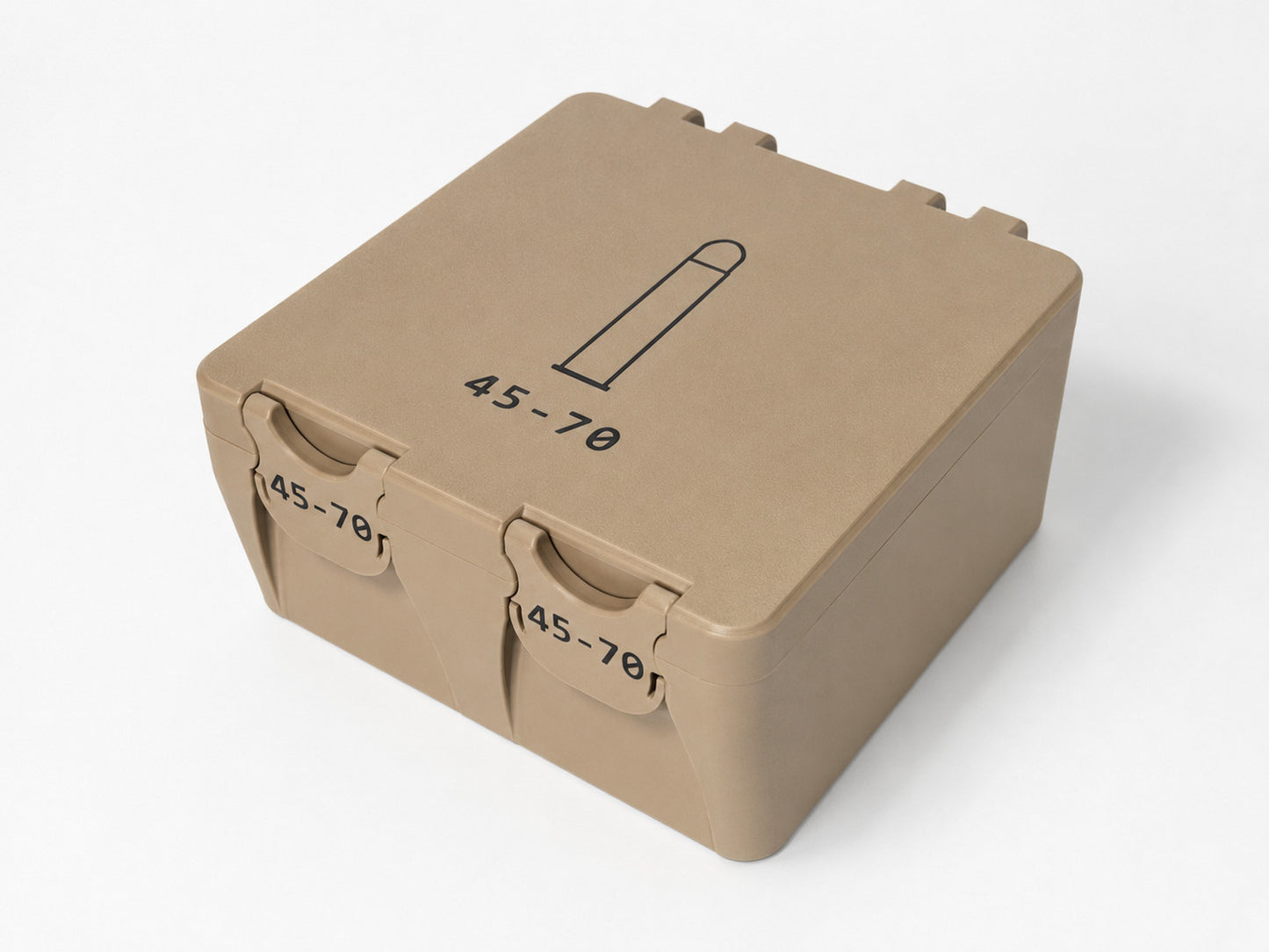 45-70 Ammo Box – 72 Rounds - Snap Close Storage Box | Fully Customizable