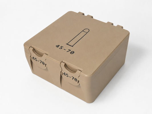 45-70 Ammo Box – 72 Rounds - Snap Close Storage Box | Fully Customizable