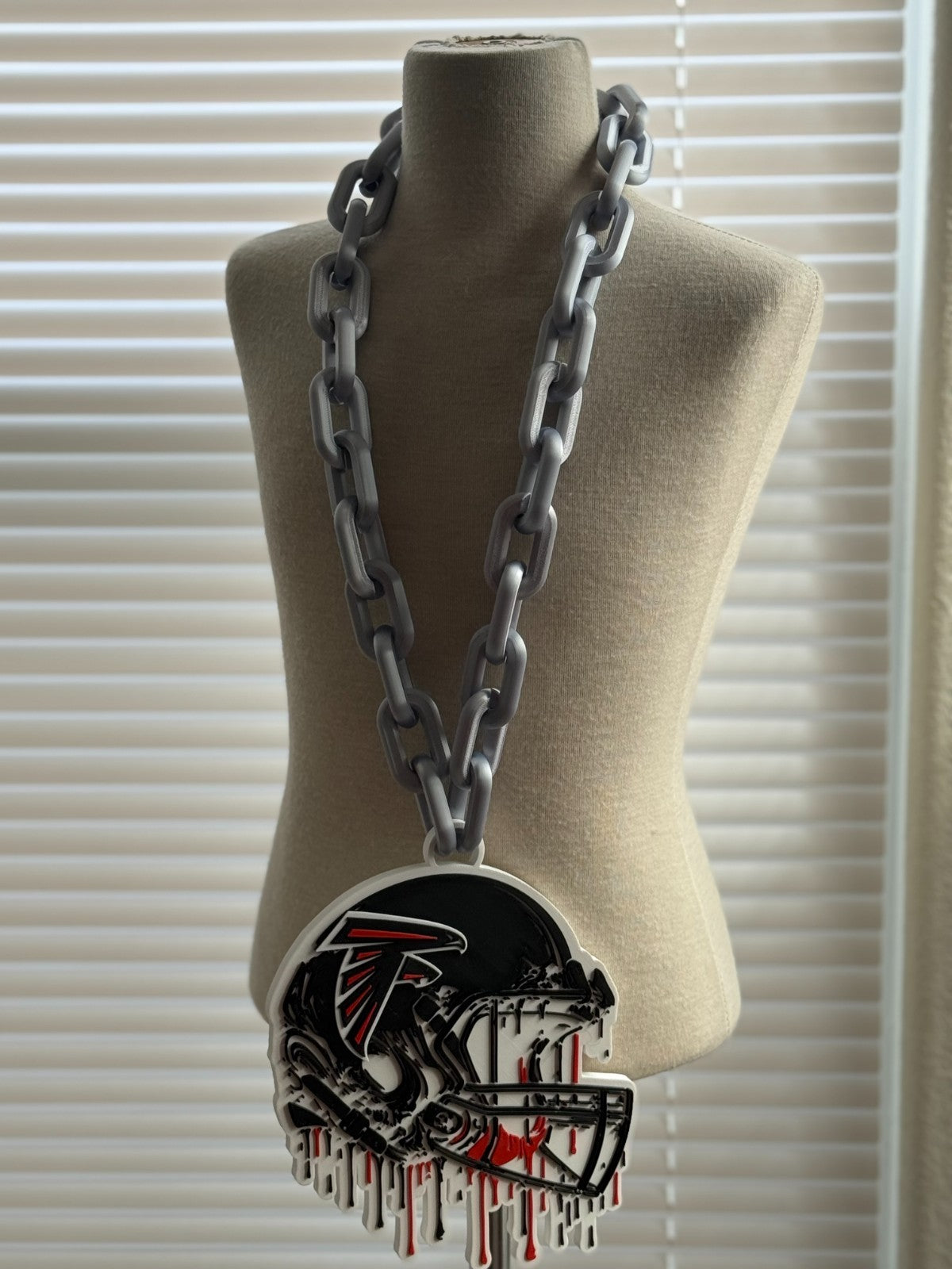 Atlanta Falcons Helmet Drip Hype Oversized Chain & Necklace‎