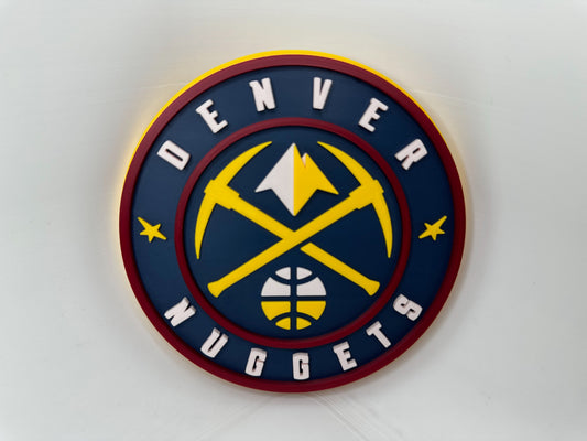 Denver Nuggets Logo 2018 3D Printed Logo Wall Sign