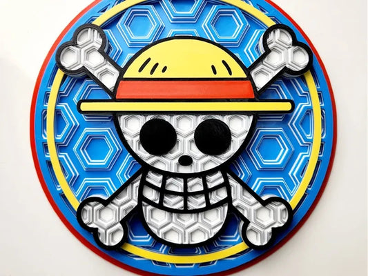 One Piece Straw Hat Flag Wall Art Or Display 3D printed Dimensional Mosaic