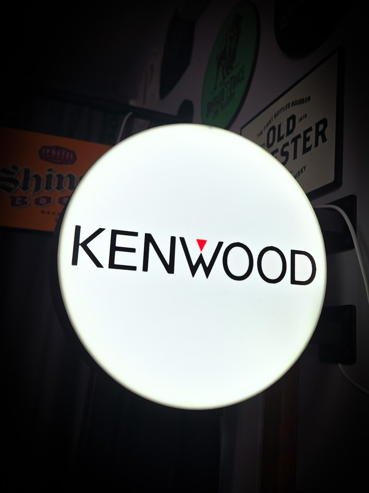 KENWOOD 12 Inch Light Box LED Sign 3D Printed Wall Decor Man Cave Garage