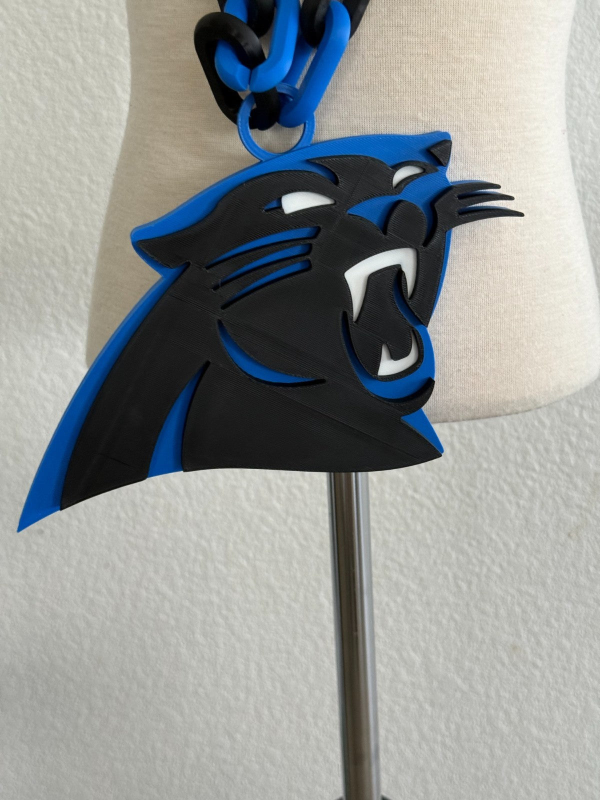 Carolina Panthers Oversized Fan Necklace, Pendant & Chain