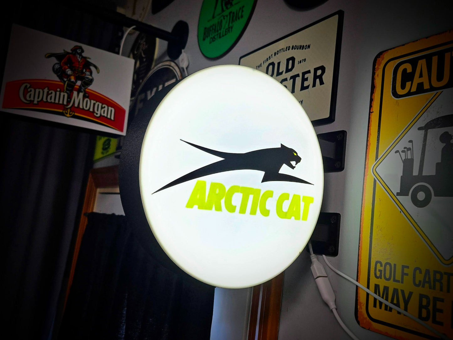 Arctic Cat LED 2-Sided Lightbox 12 Inch Light Box LED Sign 3D Printed Wall Decor
