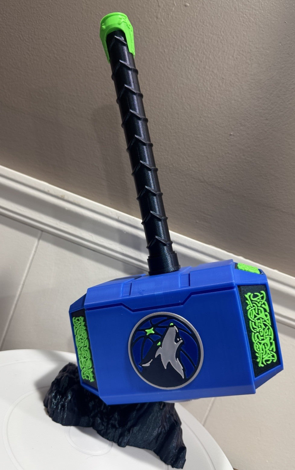 Minnesota Timberwolves Thor Hammer & Rock NBA Unique Fan Gifts Man Cave Office