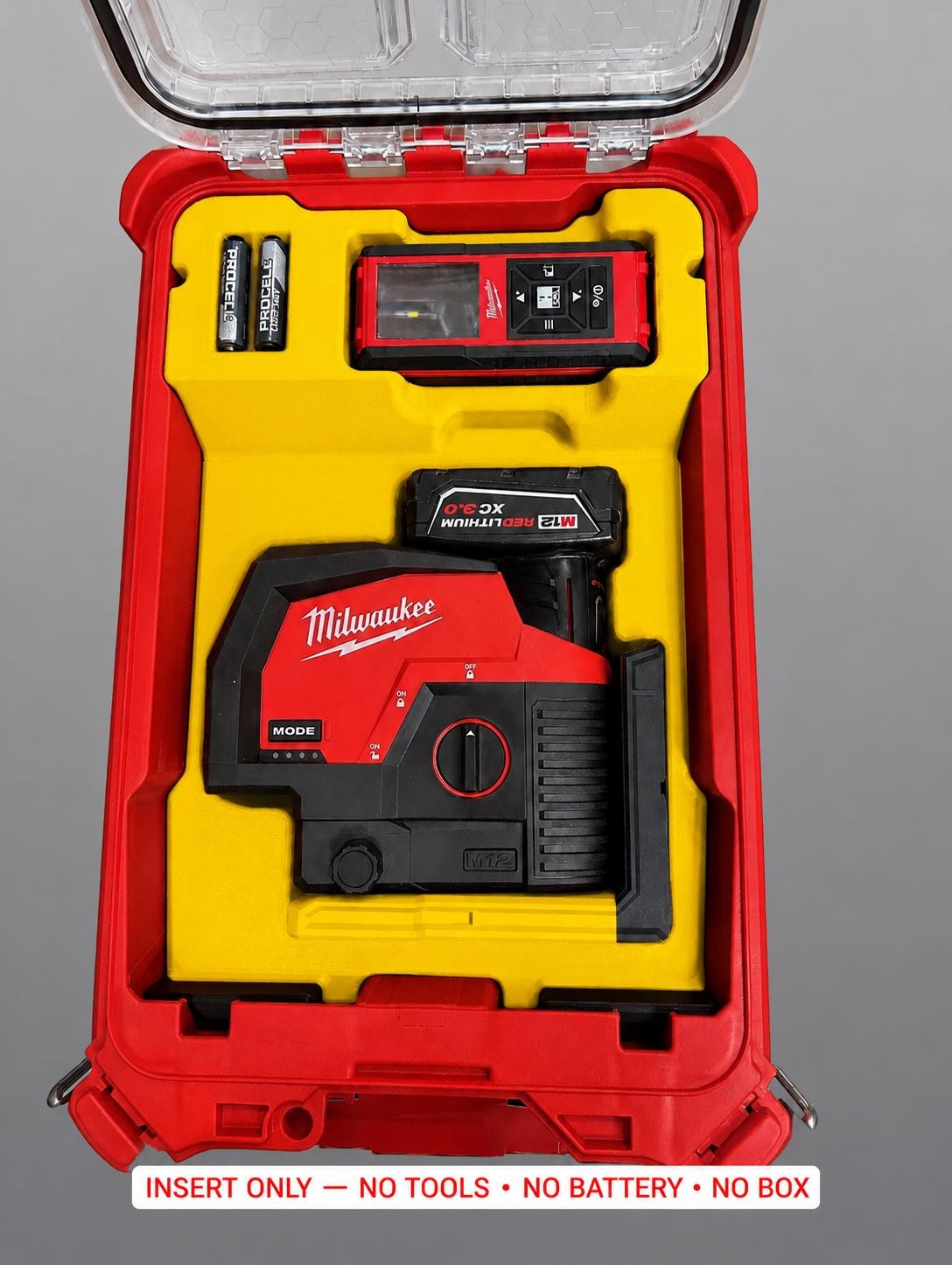 Milwaukee Packout Insert for Laser Line + Distance Meter Storage | 3D Printed