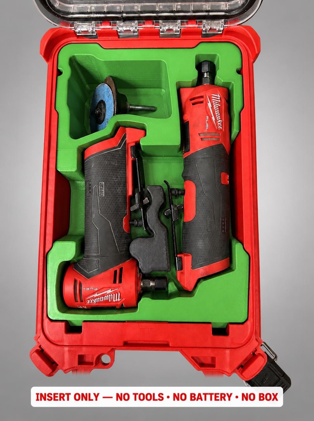 Milwaukee Packout Insert for M12 Right Angle + Straight Die Grinder