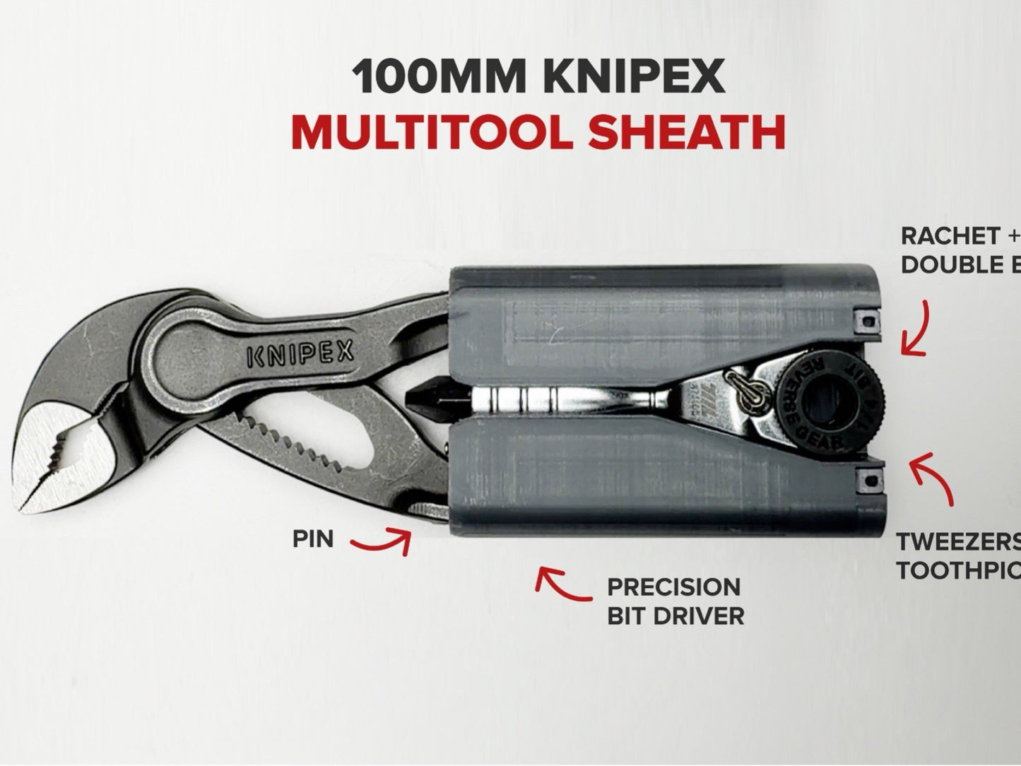 Knipex 100mm pliers sheath for multitool functions