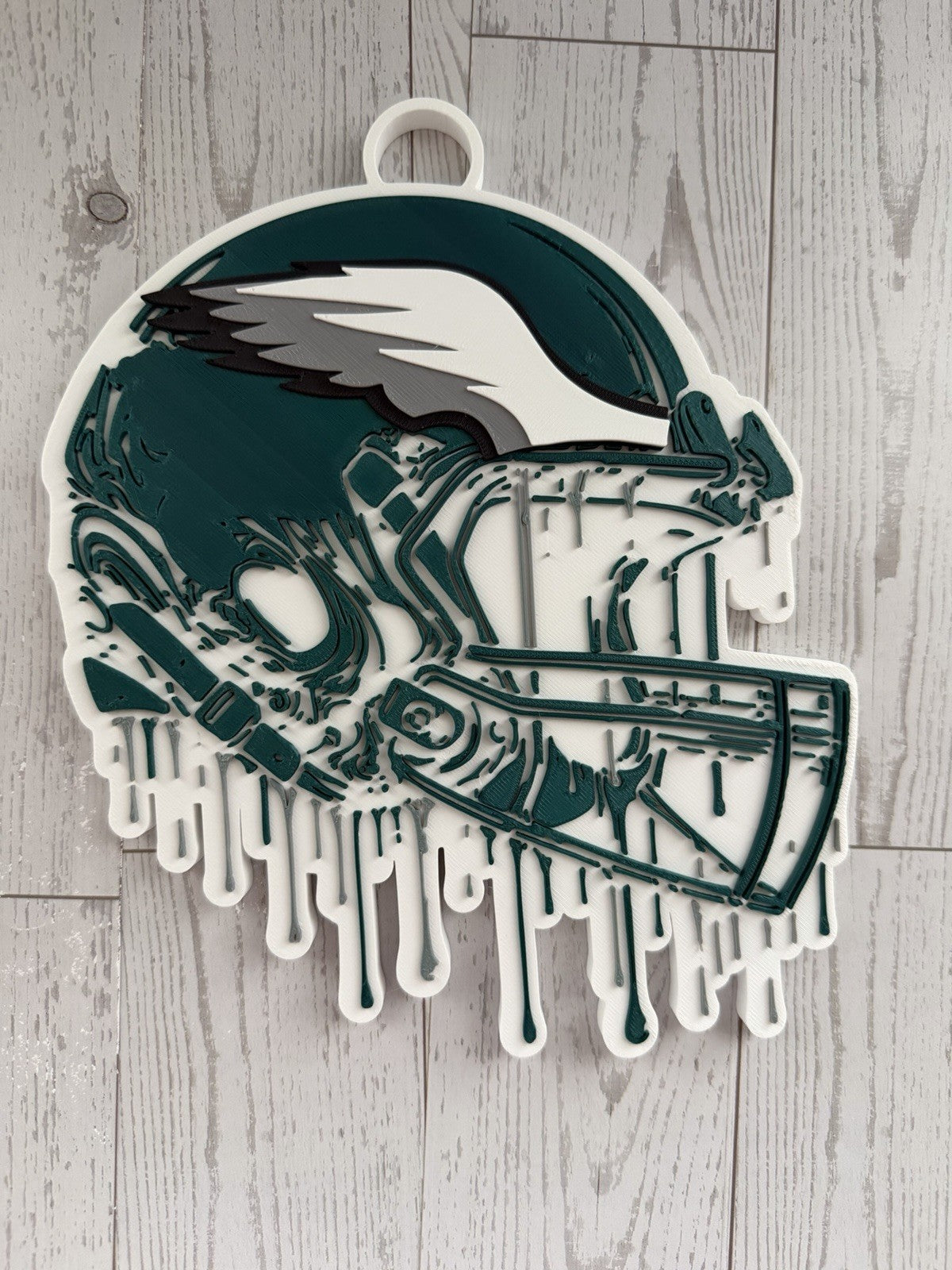 Eagles Custom Team Helmet “Drip” Pendant – 42” Chain Link Necklace 3D printed
