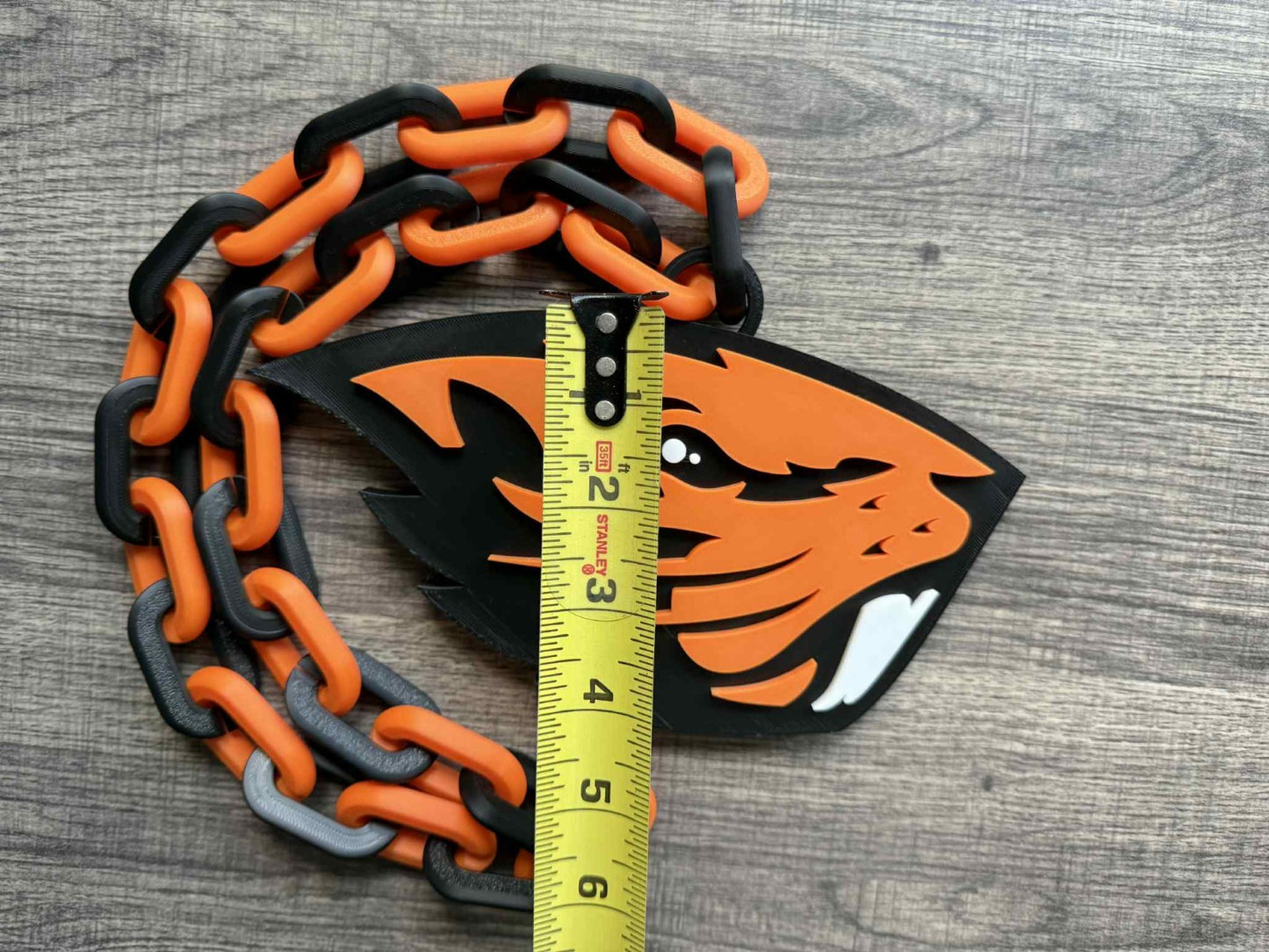 Oregon State Beavers Logo Oversized Necklace, Pendant Chain