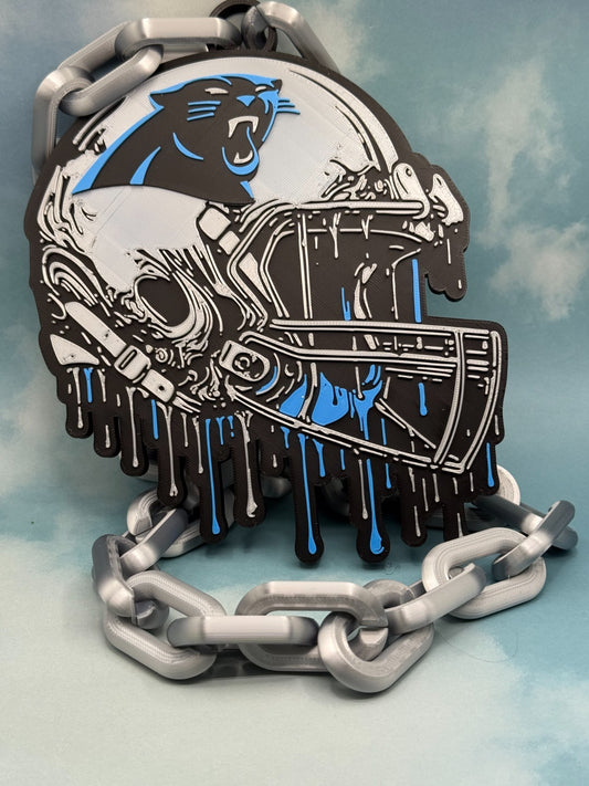 Carolina Panthers Helmet Drip Hype Chain Handmade 3D Printed