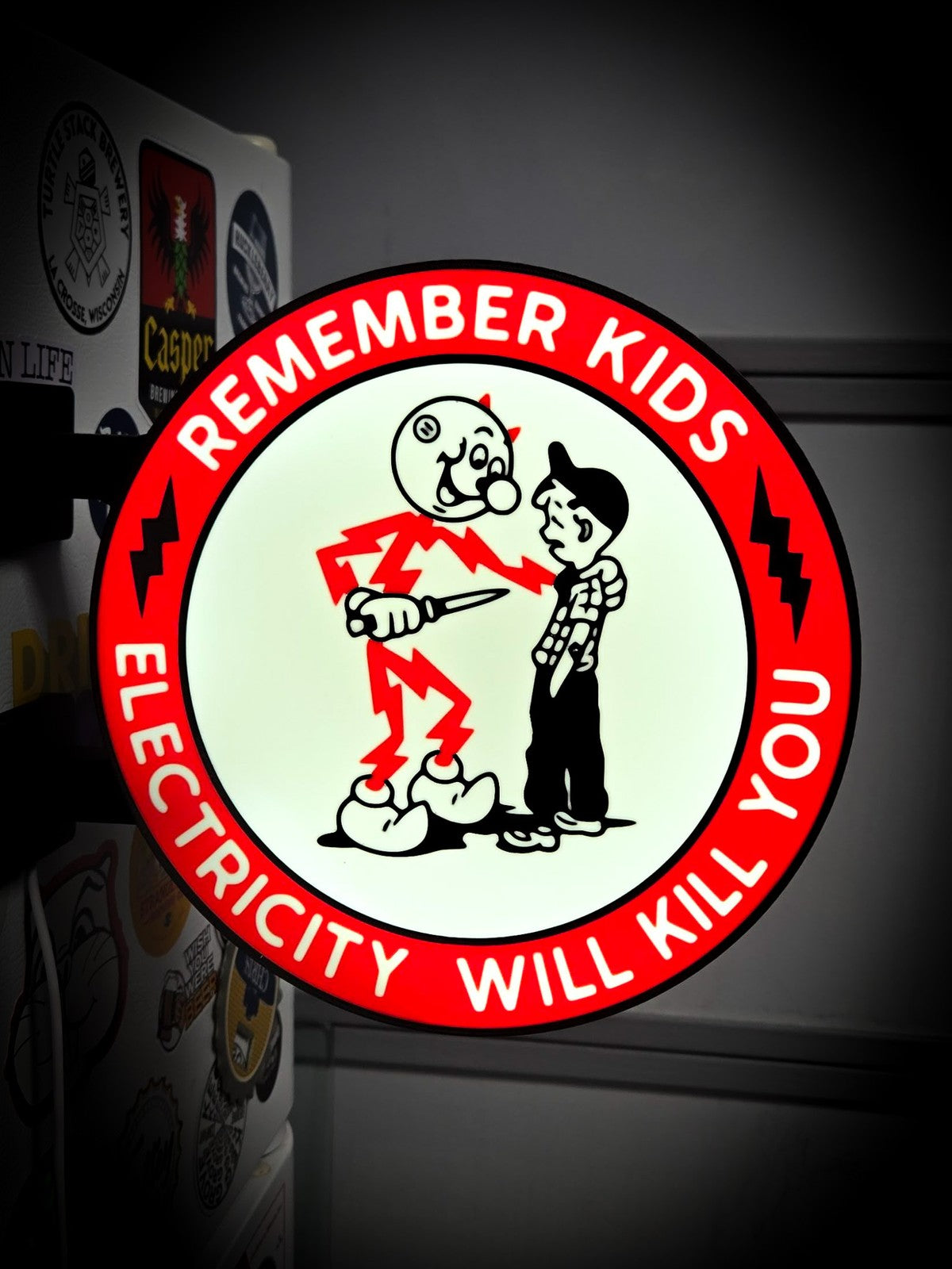 REMEMBER KIDS 12 Inch Light Box LED Sign 3D Printed Wall Decor Man Cave Garage