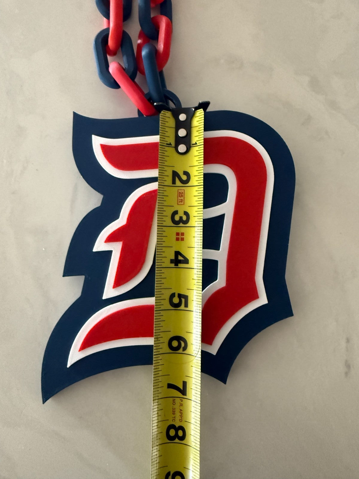 Duquesne Dukes Oversized Necklace, Turnover Hype Chain HandMade 3D Printed