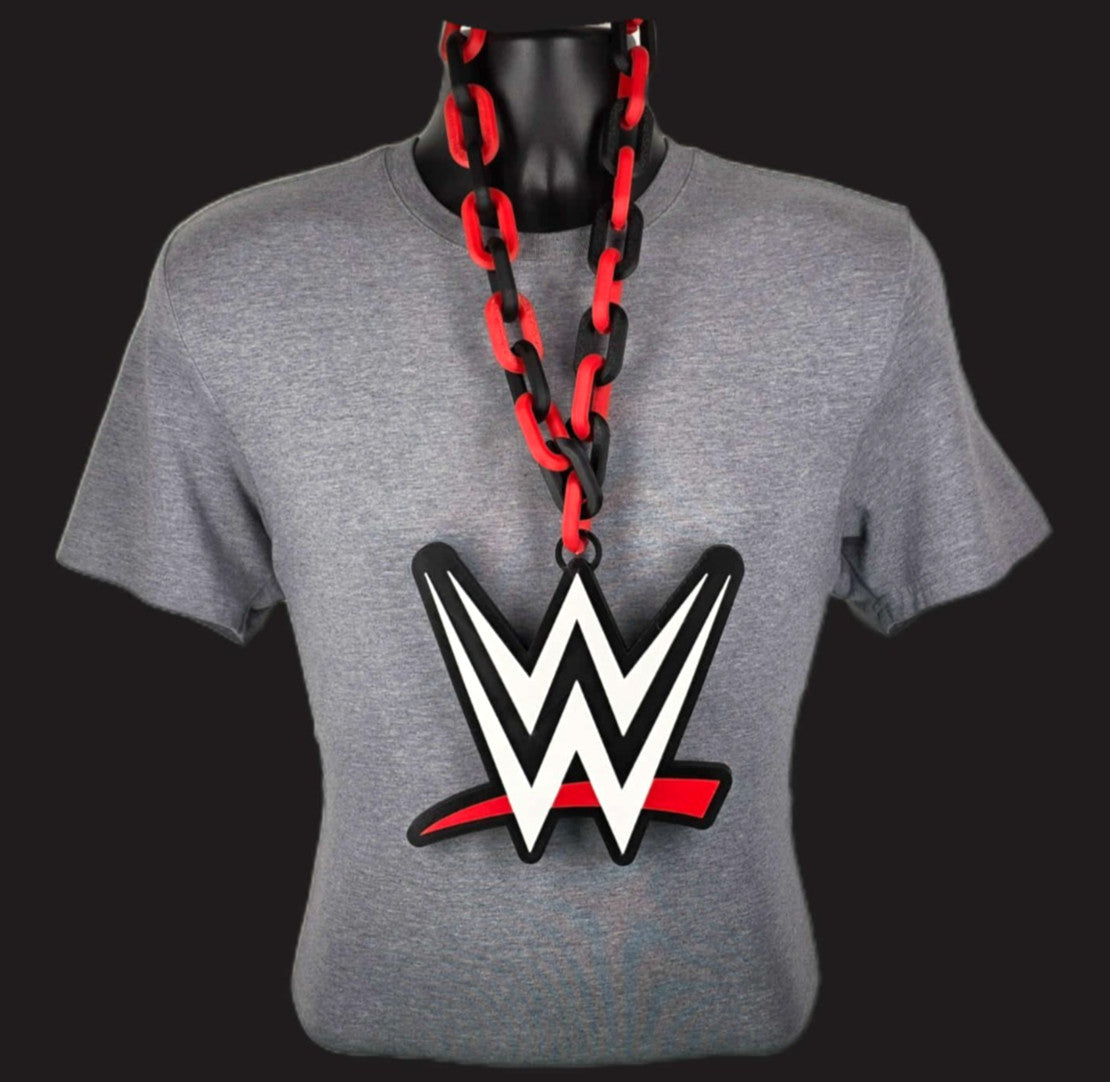 WWE Fan Chain RAW SmackDown Big Logo Oversized Necklace Wrestling Merch Style 2