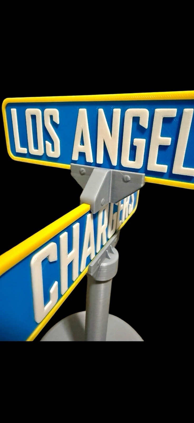 BOLT UP! Los Angeles Chargers 3D Printed Street Sign